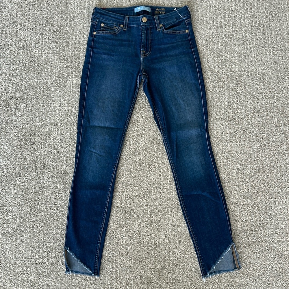 7 for all Mankind ankle skinny jeans
